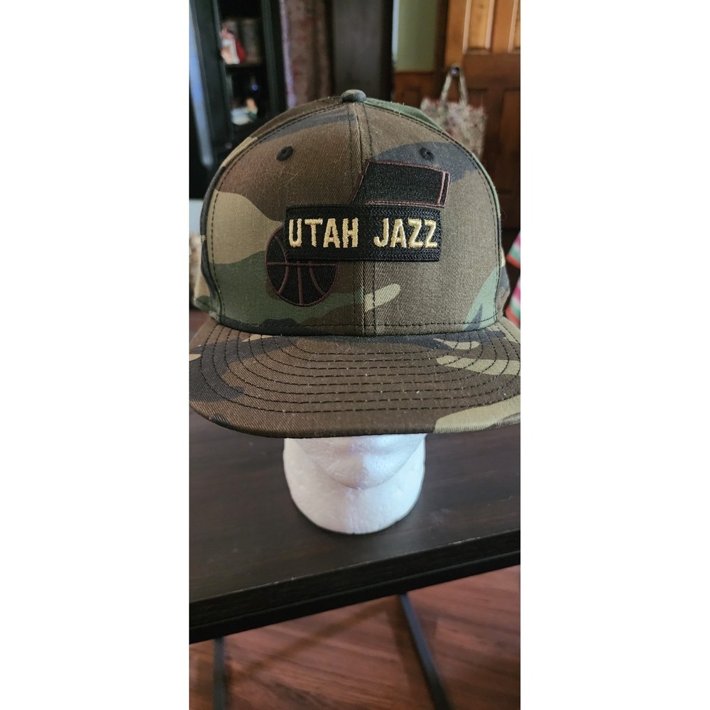 New Era 9Fifty Utah Jazz NBA Camouflage Snapback Cotton  Excellent R15 Nice